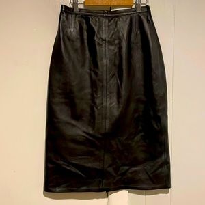 Black leather skirt